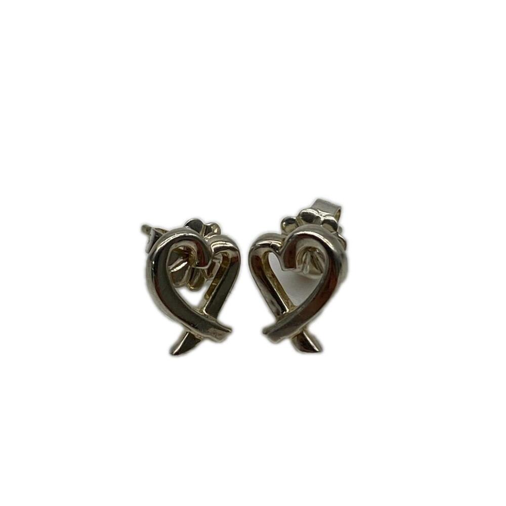 TIFFANY&Co. Tiffany Loving Heart Earrings, SV925 Silver, Women's